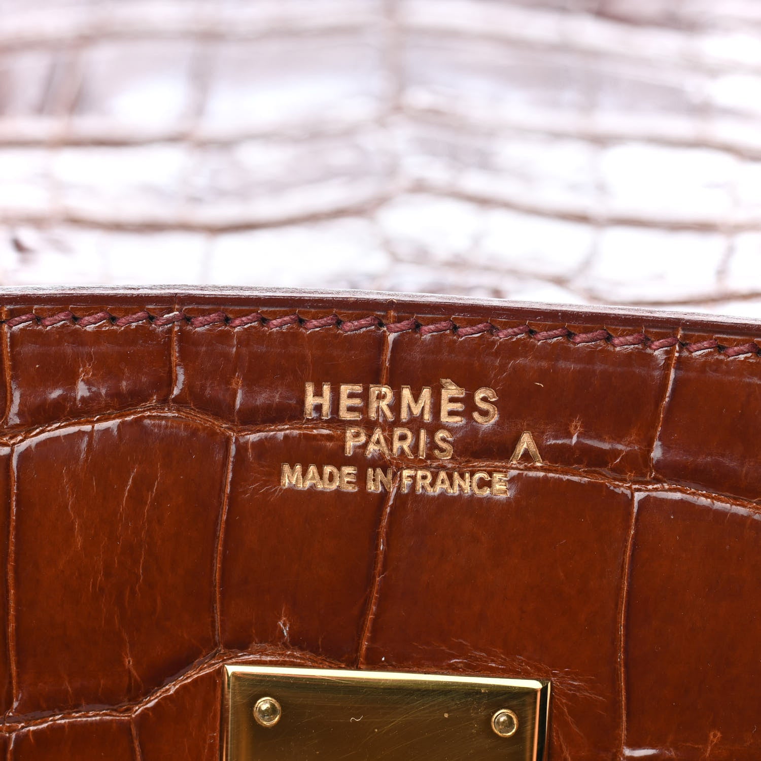 Hermes Shiny Porosus Crocodile Birkin 35 Etrusque 22 of 35