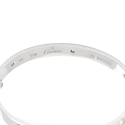 Cartier 18K White Gold 6 Diamond LOVE Bracelet 16 4 of 6