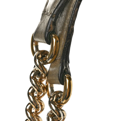 Gucci Metallic Pebbled Calfskin Medium Soho Chain Shoulder Bag Golden Beige 12 of 13