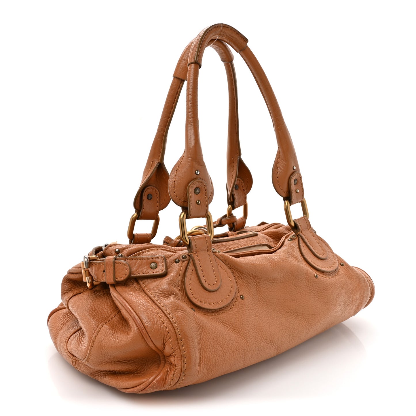 Calfskin Medium Paddington Satchel Tan