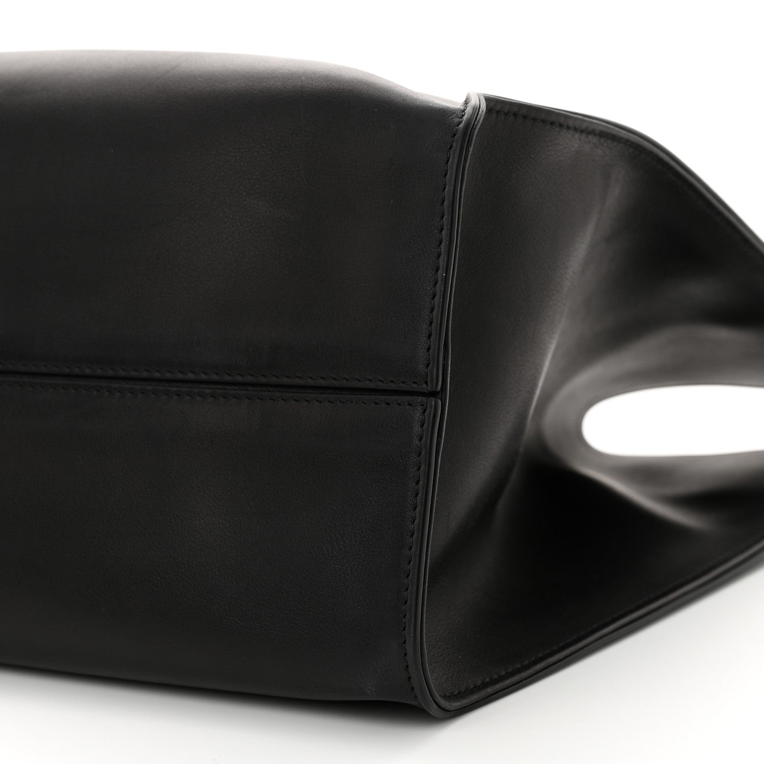 The Row Polished Saddle Calfskin Alexia Bag Black 10 of 11