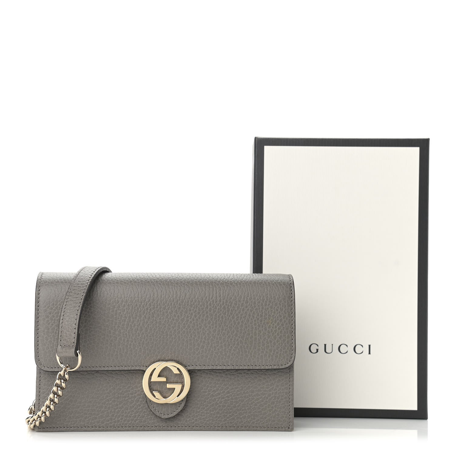 Gucci Dollar Calfskin Interlocking G Chain Wallet Loess 13 of 13