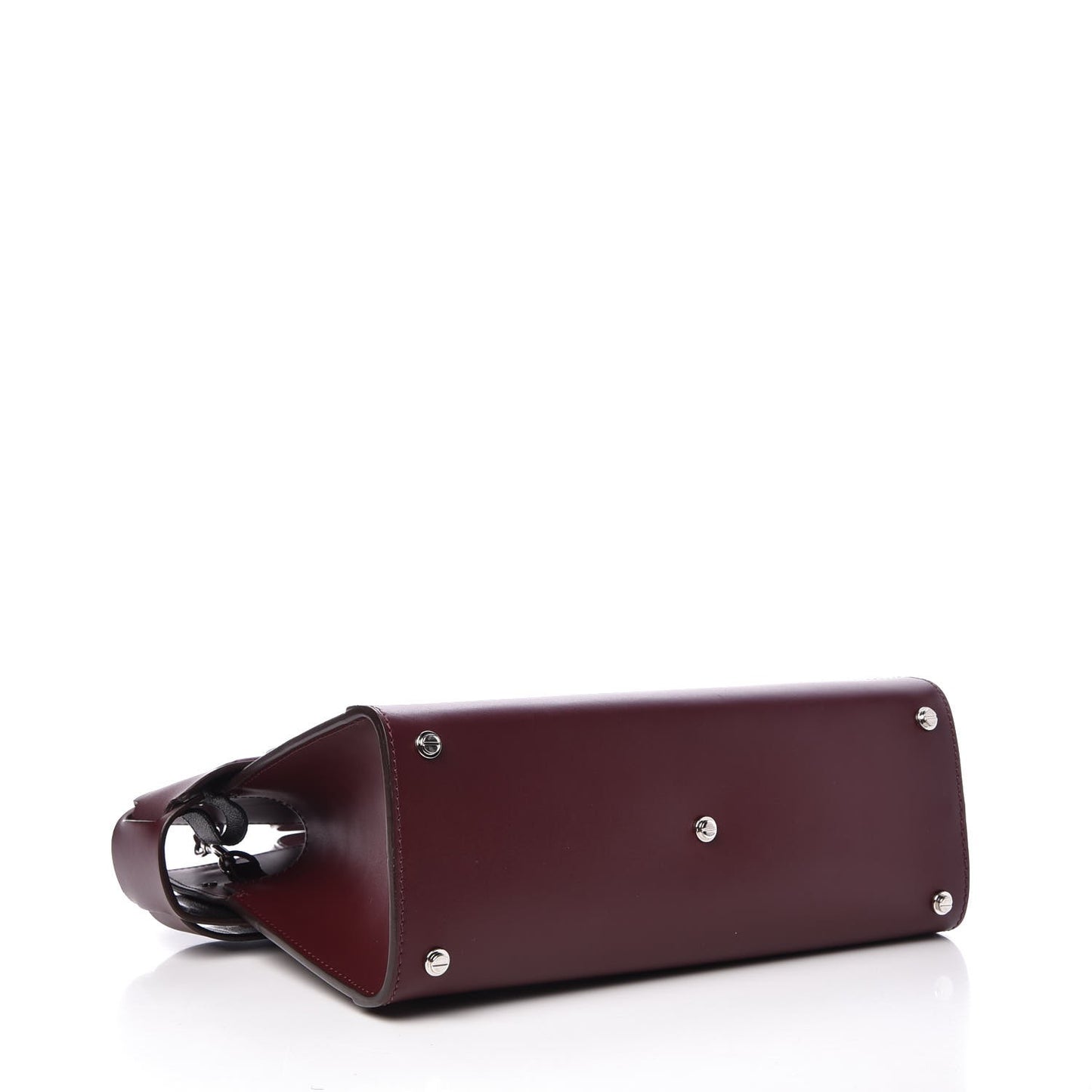 Smooth Calfskin Small Horizon Satchel Oxblood