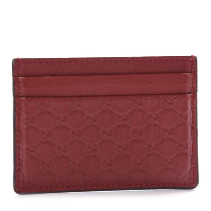 Gucci Guccissima Card Holder Hibiscus Red 3 of 8
