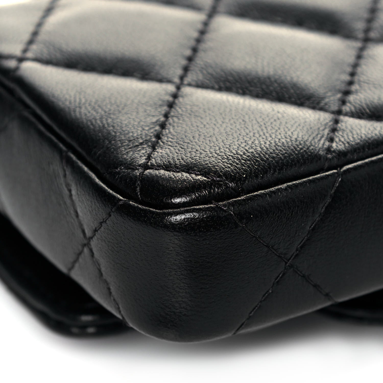 Chanel Lambskin Quilted Mini Chain Belt Bag Black 11 of 13