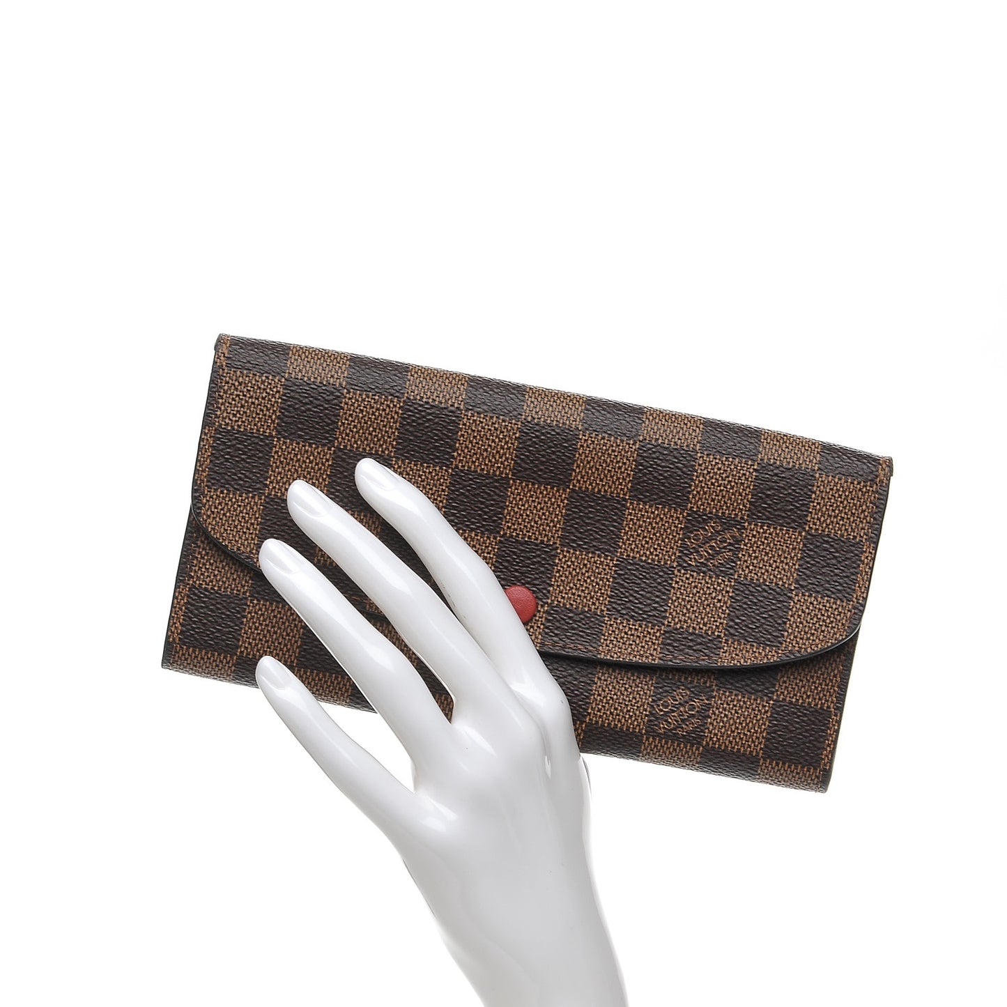 Damier Ebene Emilie Wallet Red