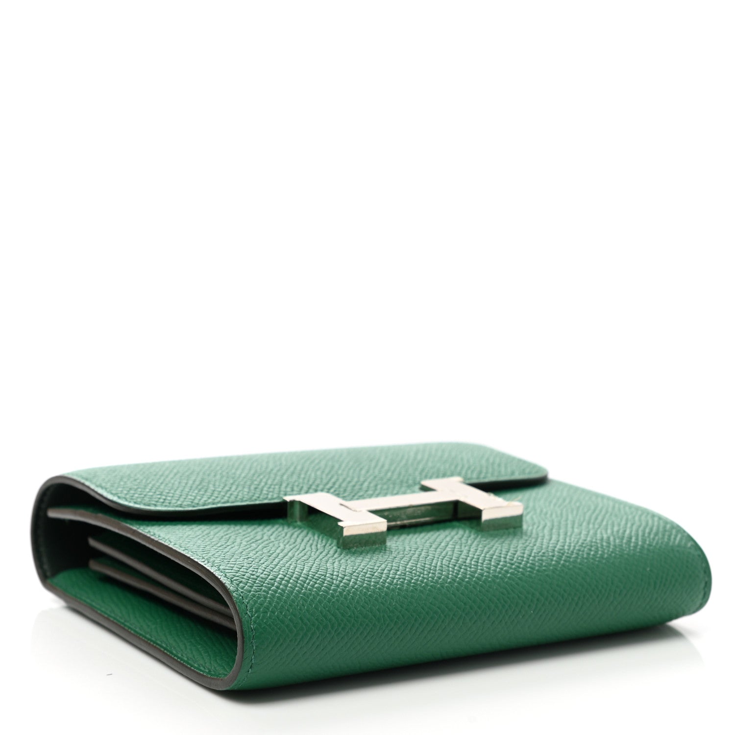 Hermes Epsom Constance Compact Passant Wallet Vert Vertigo 9 of 16