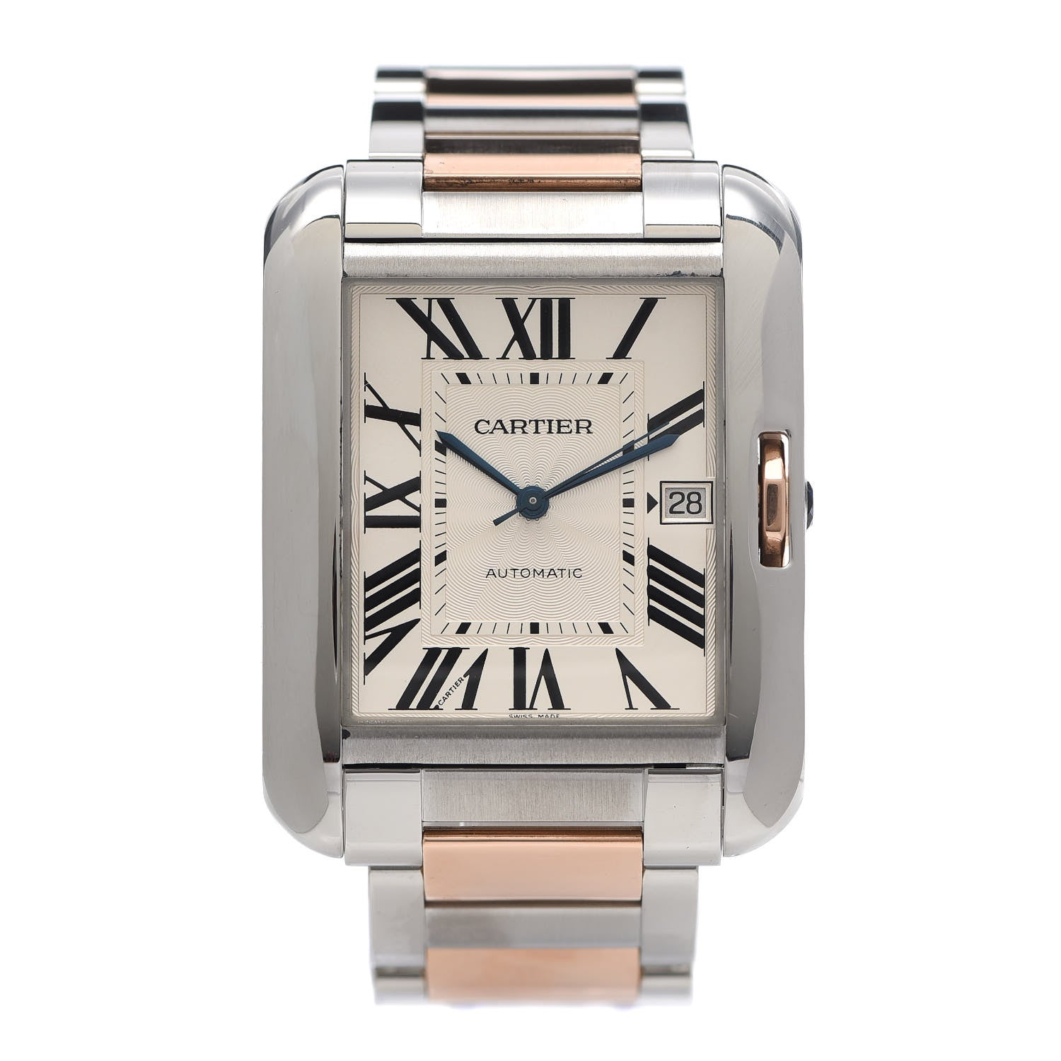 Cartier Stainless Steel 18K Pink Gold 36mm Tank Solo Automatic Watch 1 of 5