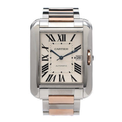 Cartier Stainless Steel 18K Pink Gold 36mm Tank Solo Automatic Watch 1 of 5