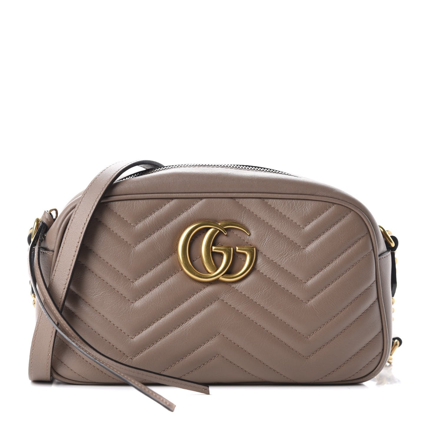 Calfskin Matelasse Small GG Marmont Chain Shoulder Bag Porcelain Rose
