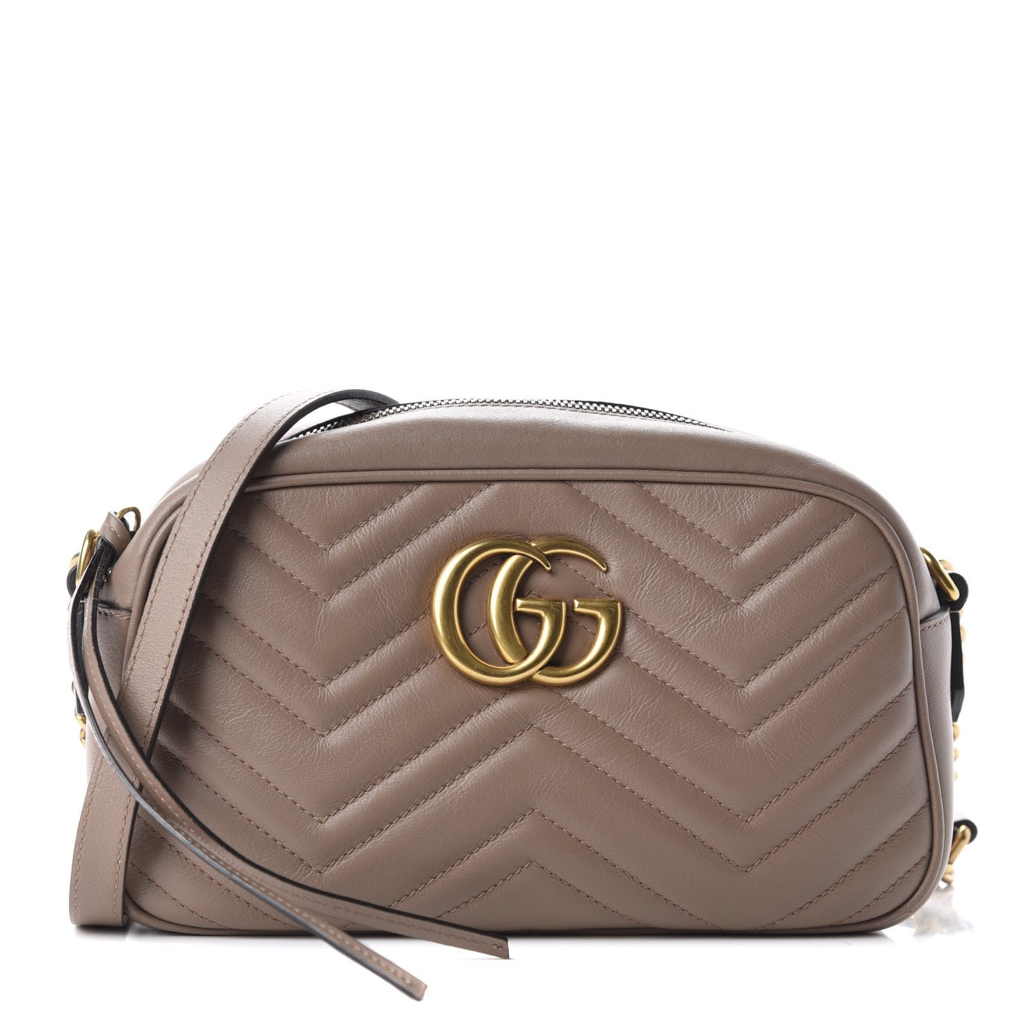 Gucci Calfskin Matelasse Small GG Marmont Chain Shoulder Bag Porcelain Rose 1 of 11