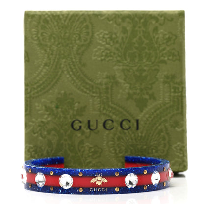 Gucci Crystal Web Cuff Blue Red 5 of 5