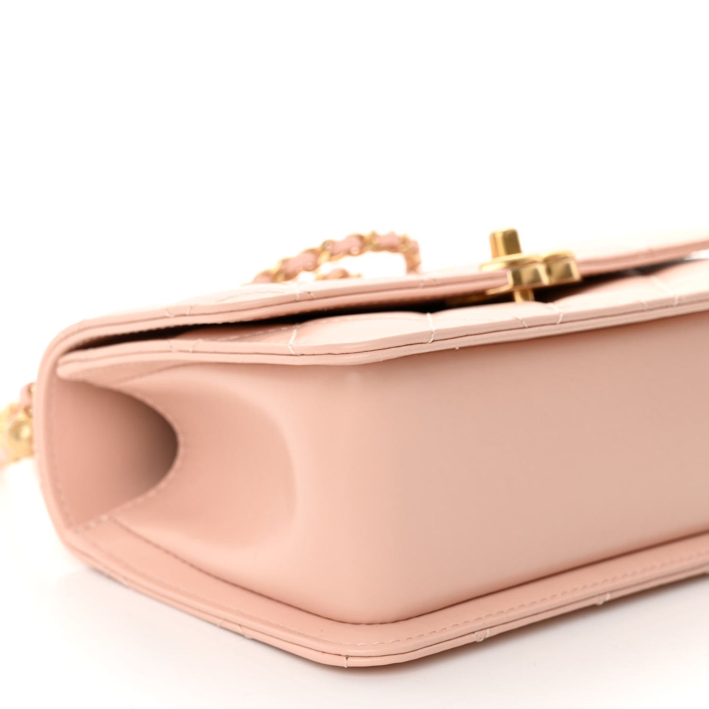 Calfskin Quilted Mini Perfect Fit Flap Light Pink