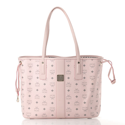 MCM Visetos Medium Liz Reversible Shopper Tote Powder Pink 3 of 16