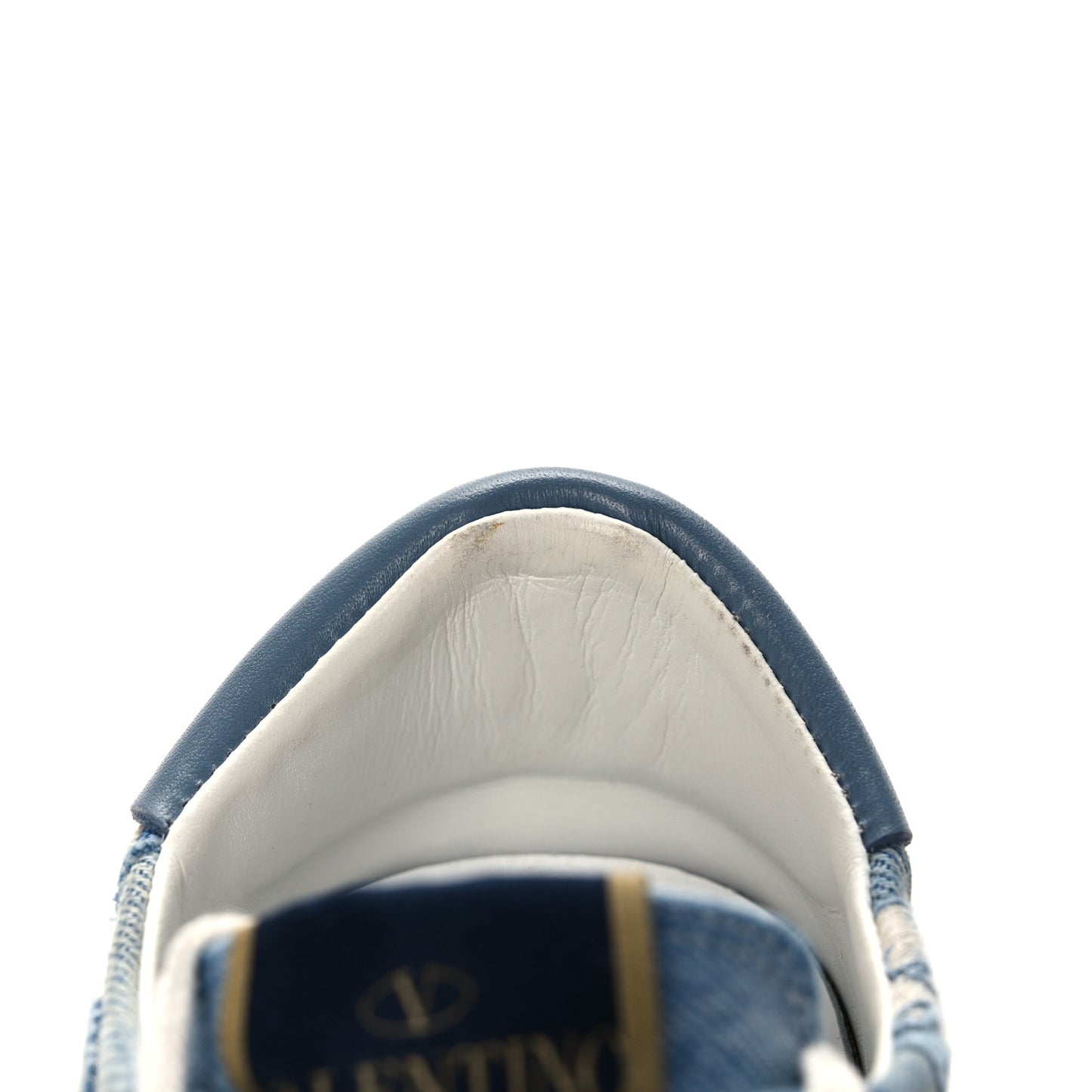 Denim Butterfly Embroidered Sneakers 38 Light Denim