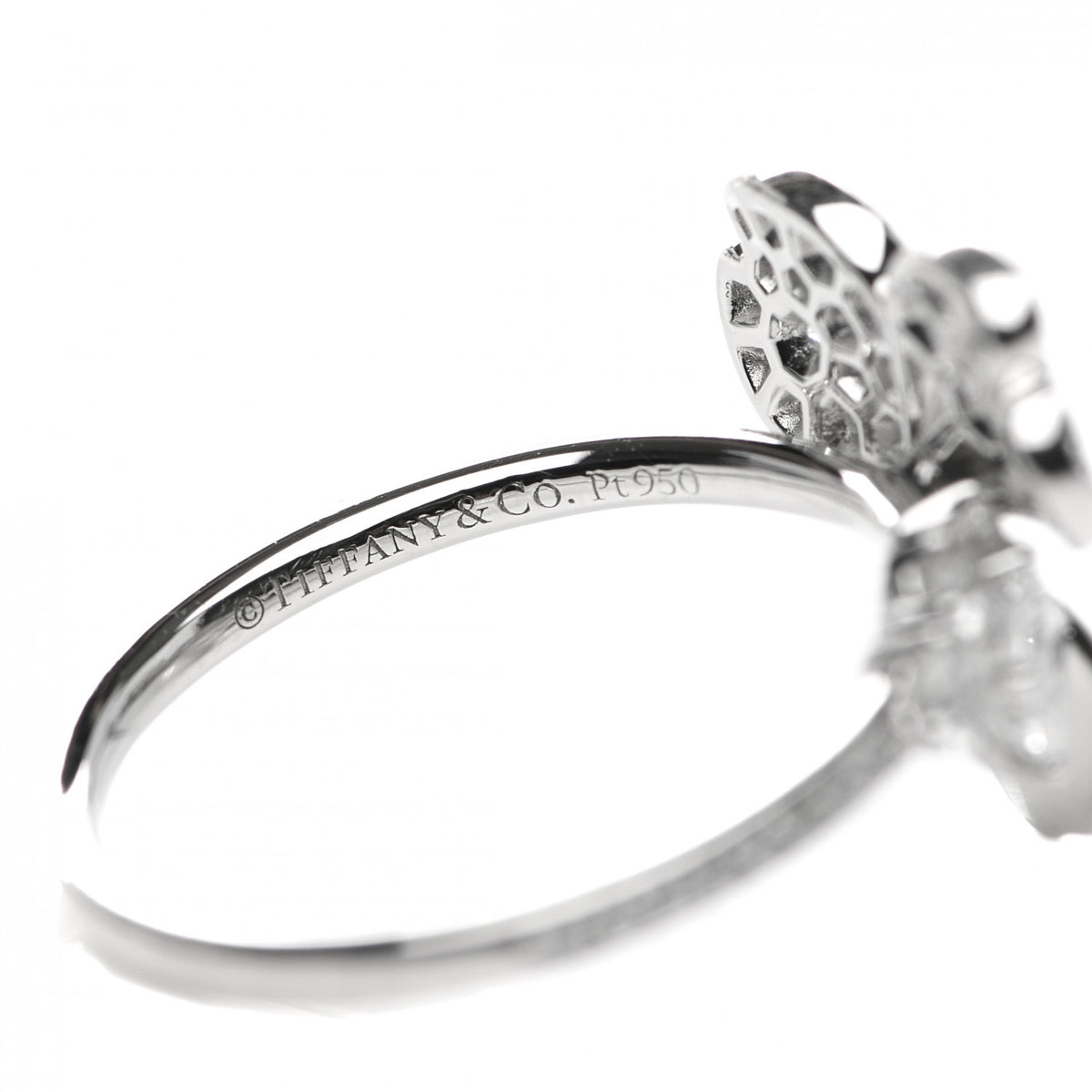Platinum Diamond Paper Flowers Mixed Cluster Ring 49 5