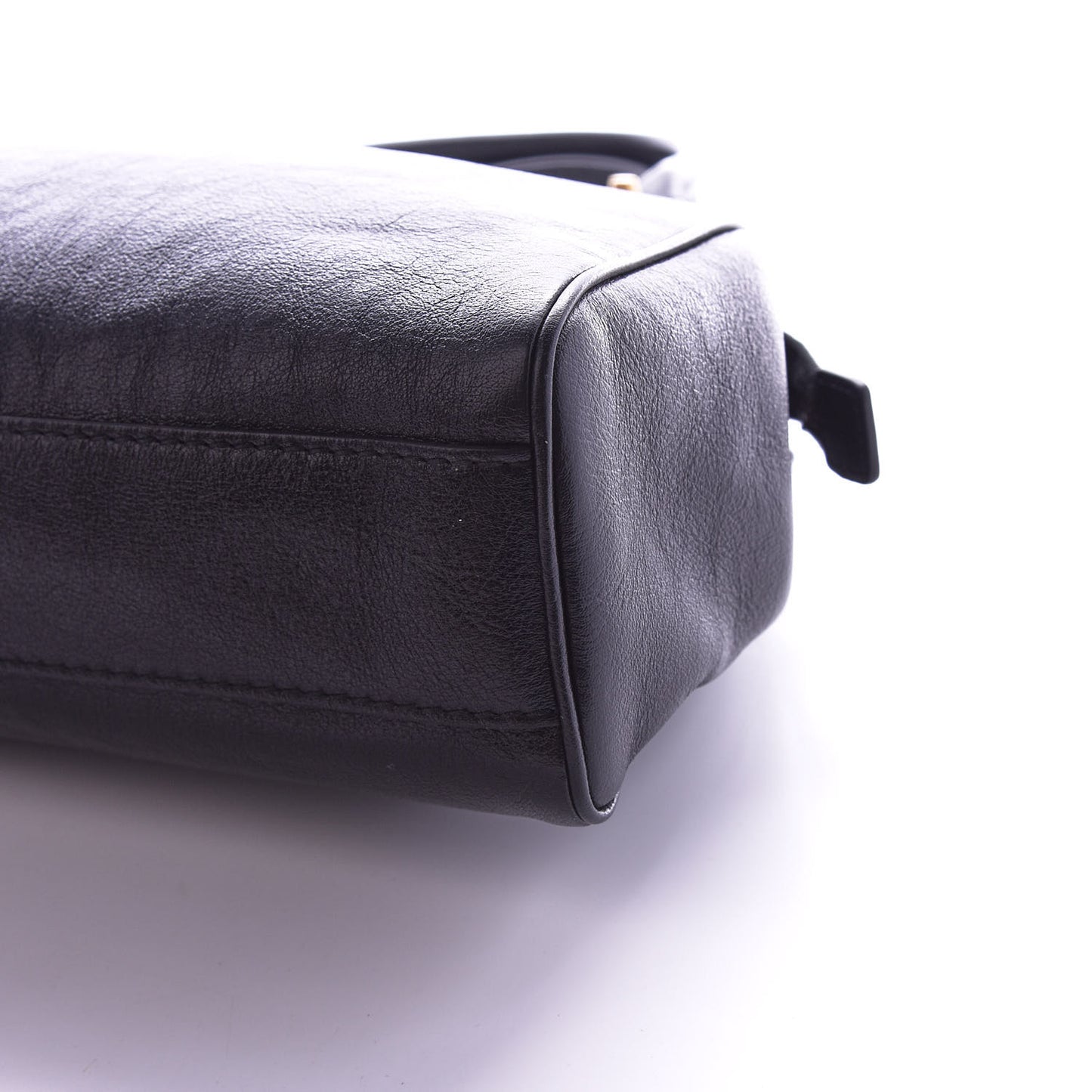 Calfskin Medium Re(Belle) Top Handle Bag Black