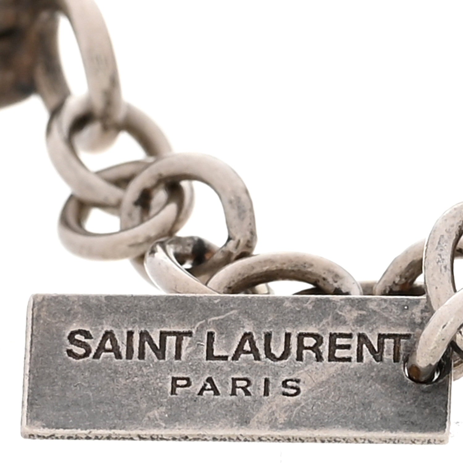 Saint Laurent Crystal Link Bracelet Silver 4 of 4
