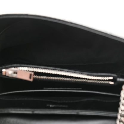 Saint Laurent Calfskin Y Quilted Monogram Small Loulou Chain Satchel Black 4 of 9