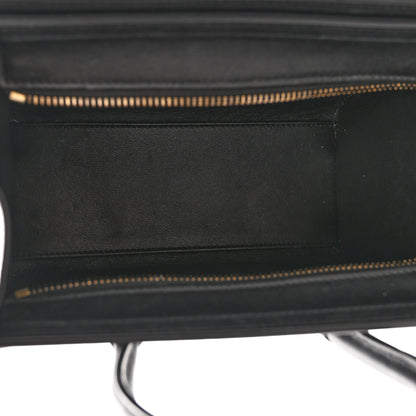 Celine Smooth Calfskin Nano Luggage Black 5 of 9