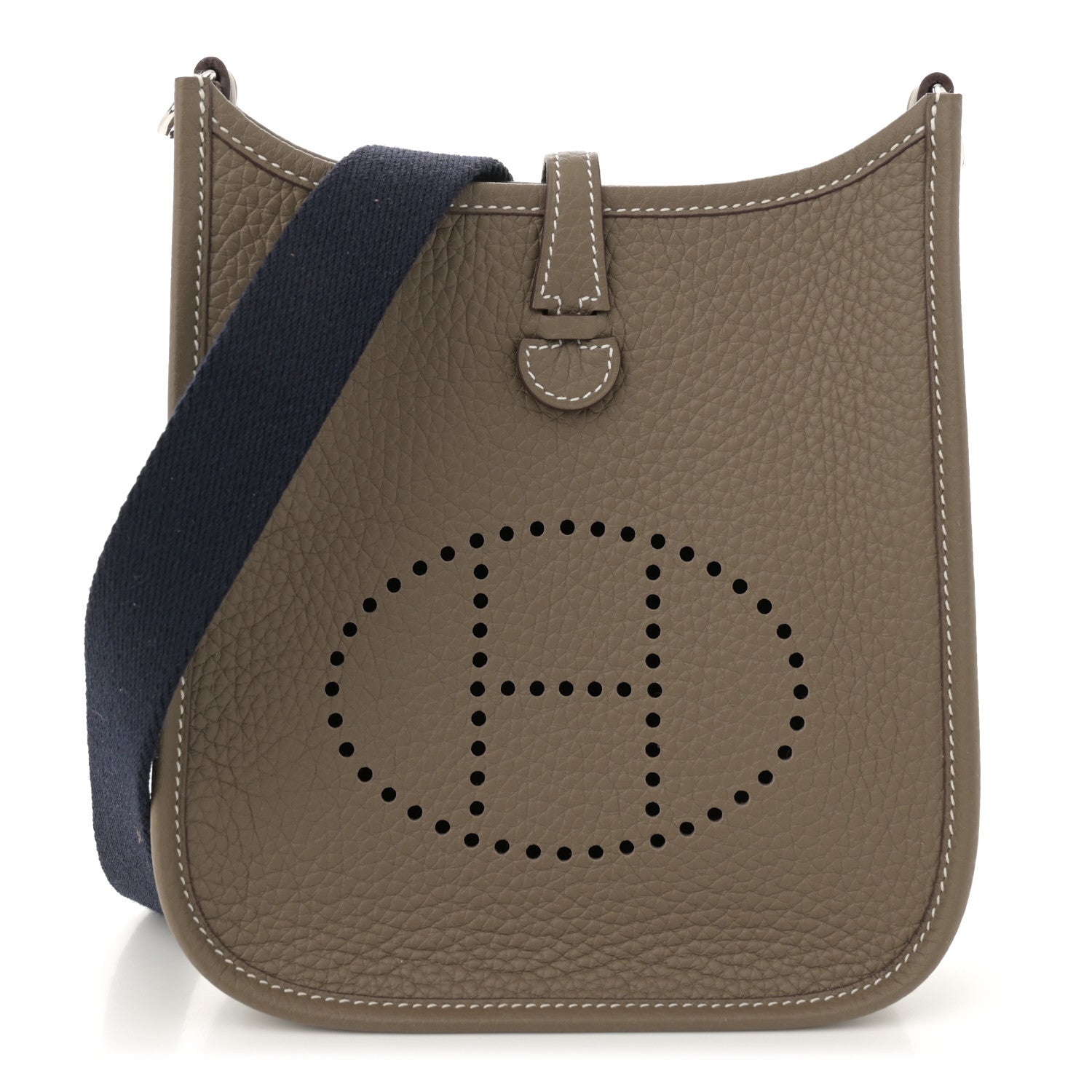 Hermes Taurillon Clemence Amazone Evelyne TPM Etoupe Bleu Indigo 1 of 11