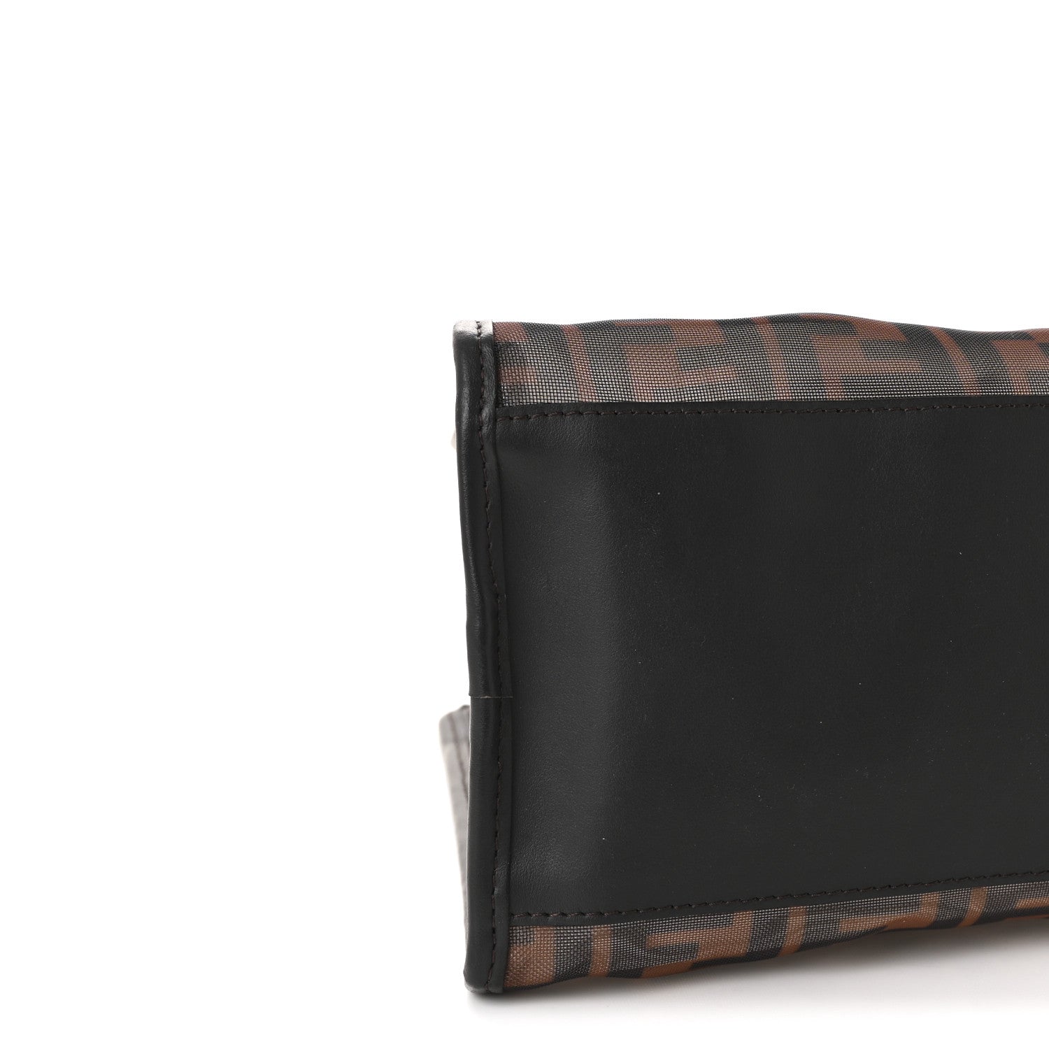 Fendi Mesh Vitello Century FF 1974 Medium Peekaboo Defender Cover Marrone Black Ebano 9 of 10