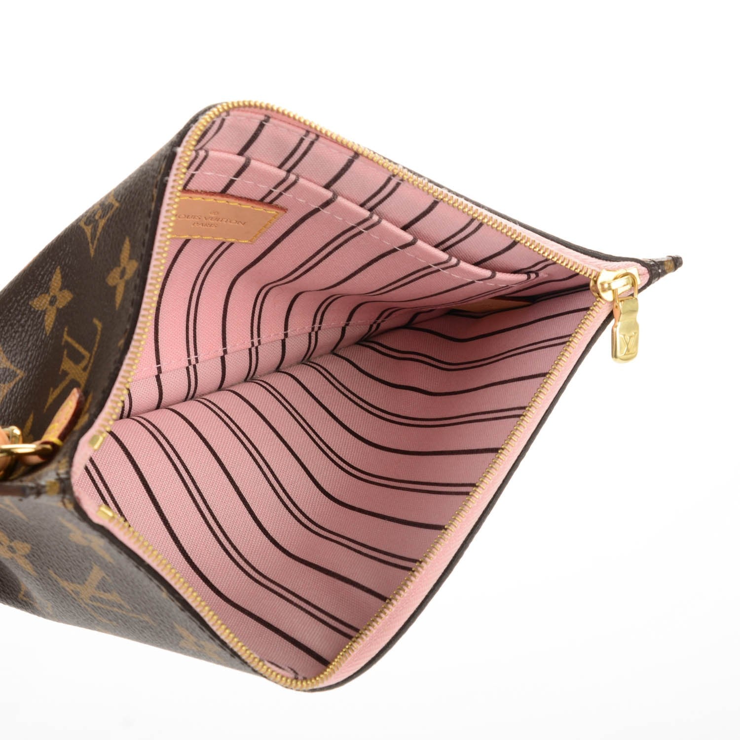 Louis Vuitton Monogram Neverfull MM GM Pochette Rose Ballerine 5 of 8