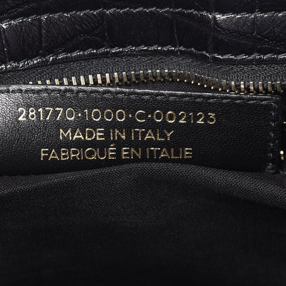 Balenciaga Calfskin Crocodile Embossed Giant 12 Gold Hardware City Black 7 of 9