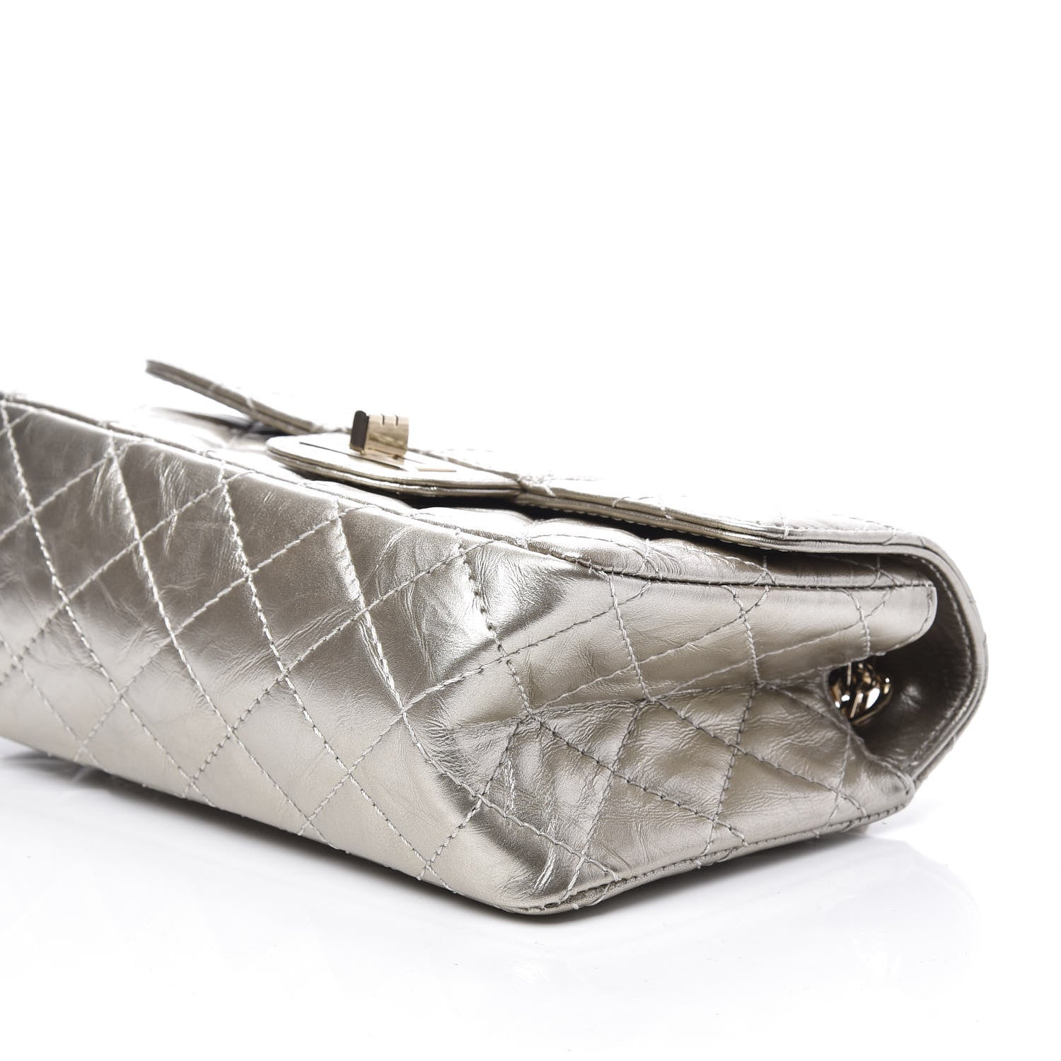 Chanel Aged Calfskin Quilted 2.55 Reissue Mini Flap Light Gold 6 of 10