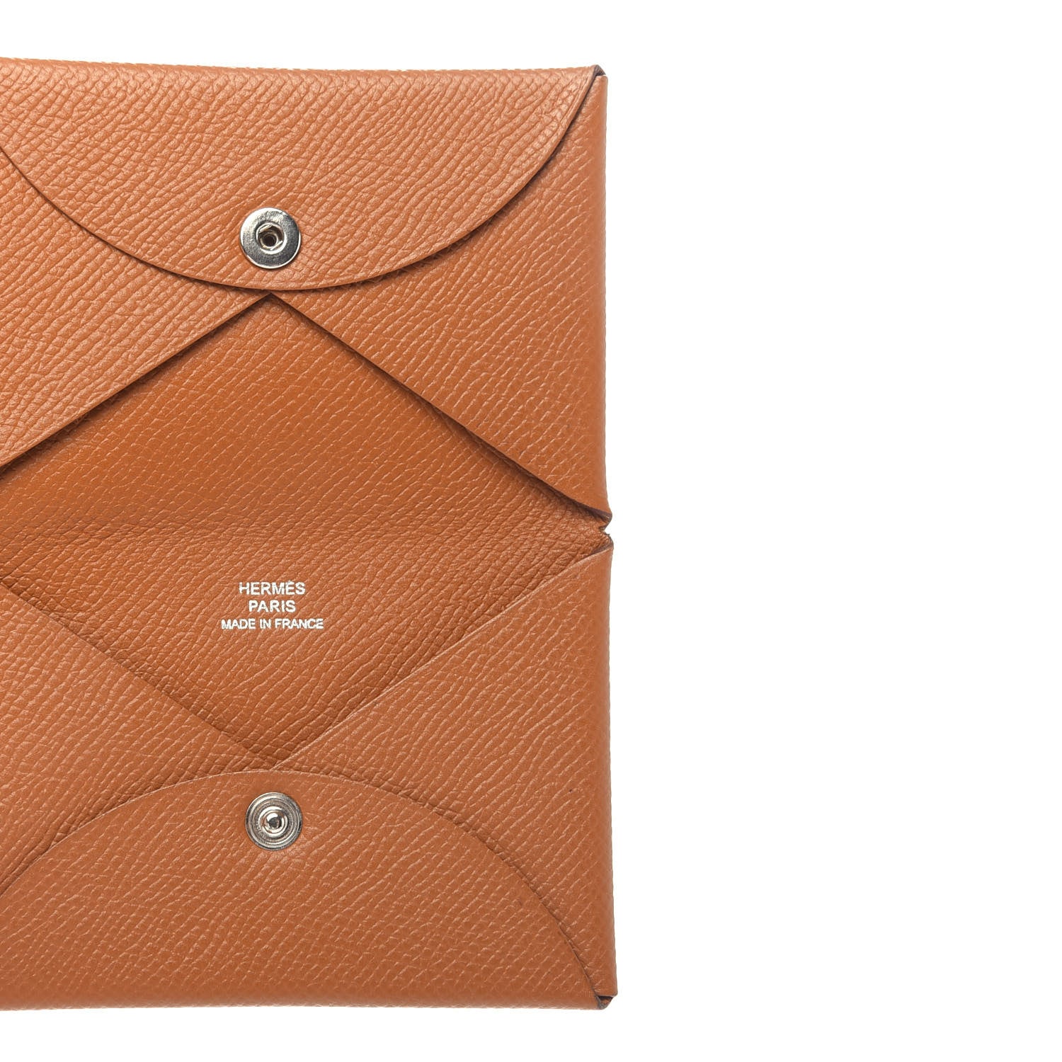 Hermes Epsom Calvi Card Case Gold 5 of 9