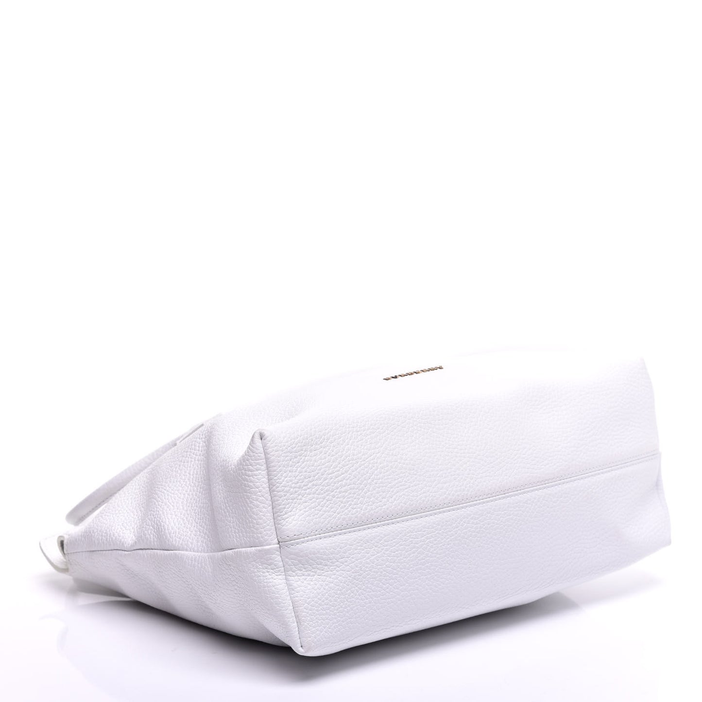 London Grainy Calfskin Medium Baynard Tote White