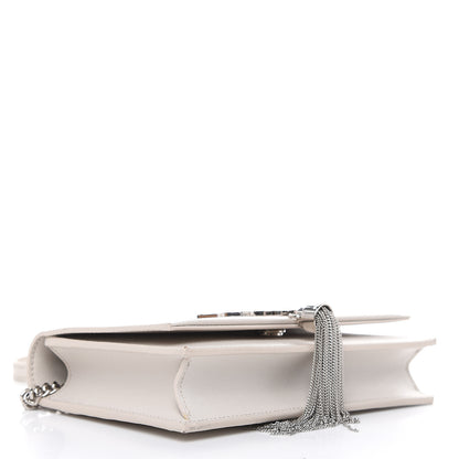 Saint Laurent Grain De Poudre Small Classic Monogram Kate Tassel Chain Wallet Icy White 4 of 10