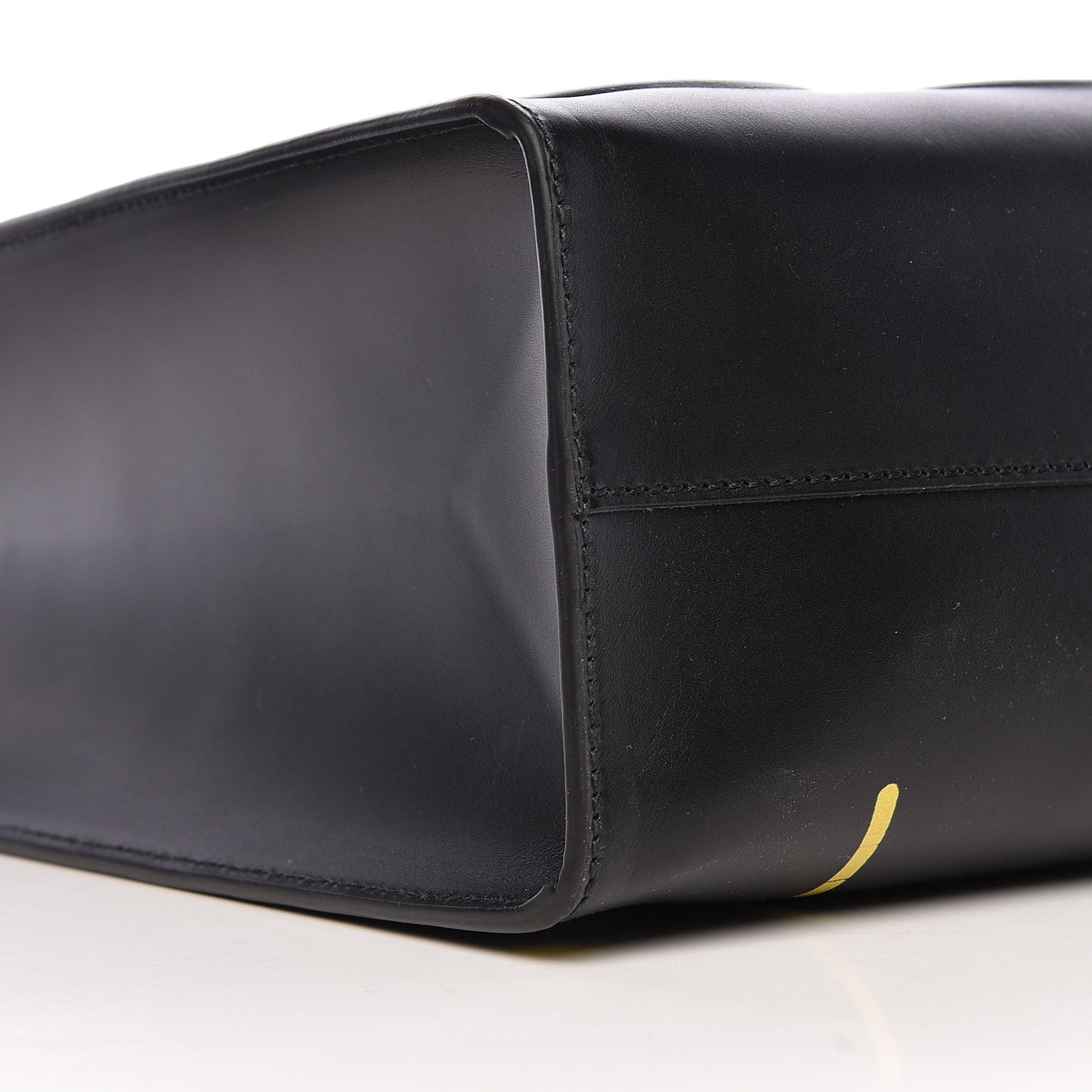 Calfskin GucciGhost Real Medium XL Tote Black Yellow