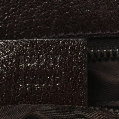 Gucci Monogram Web Medium Double Pocket Messenger Bag Dark Brown 7 of 9
