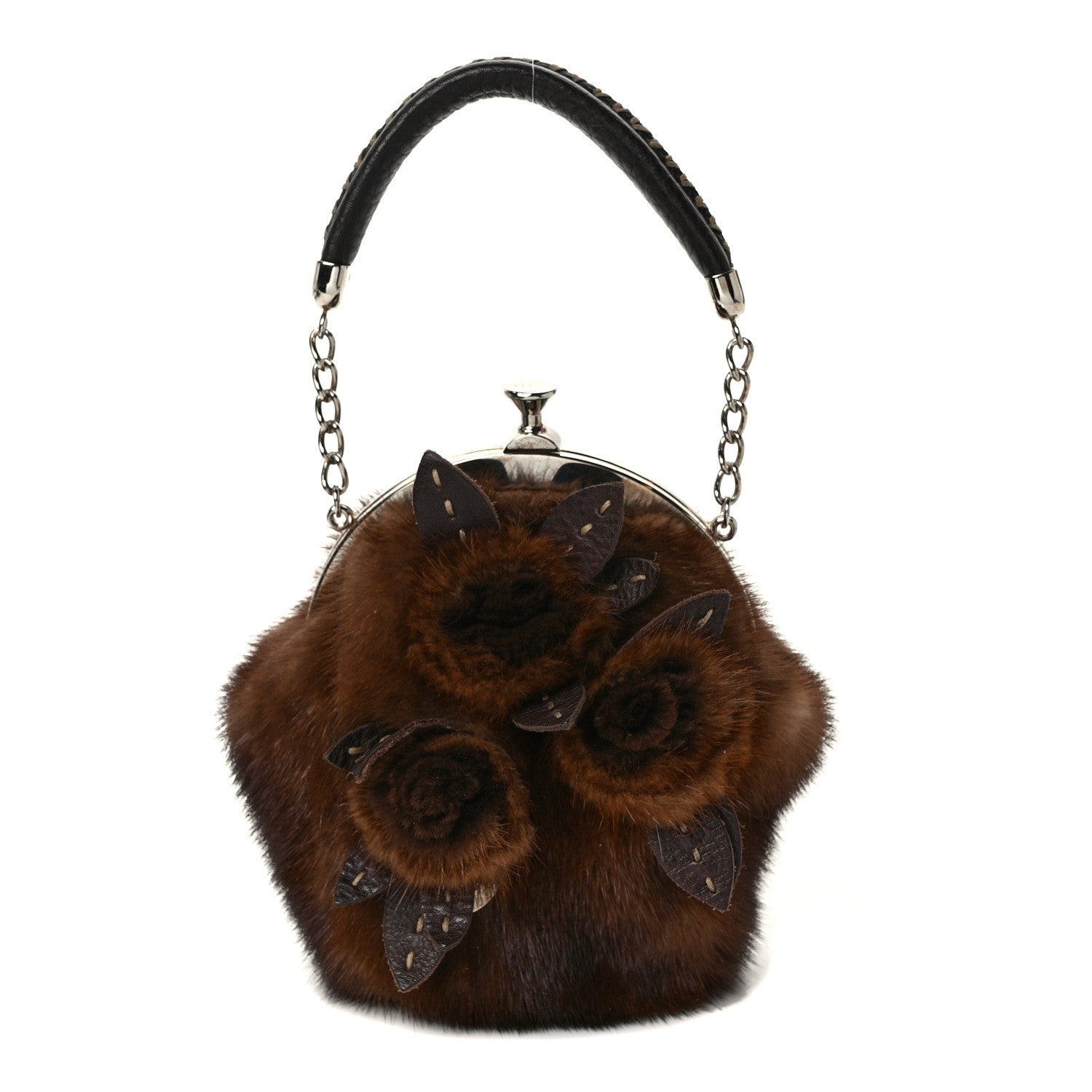 Fendi Mink Cuoio Romano Selleria Mini Frame Bag 1 of 9