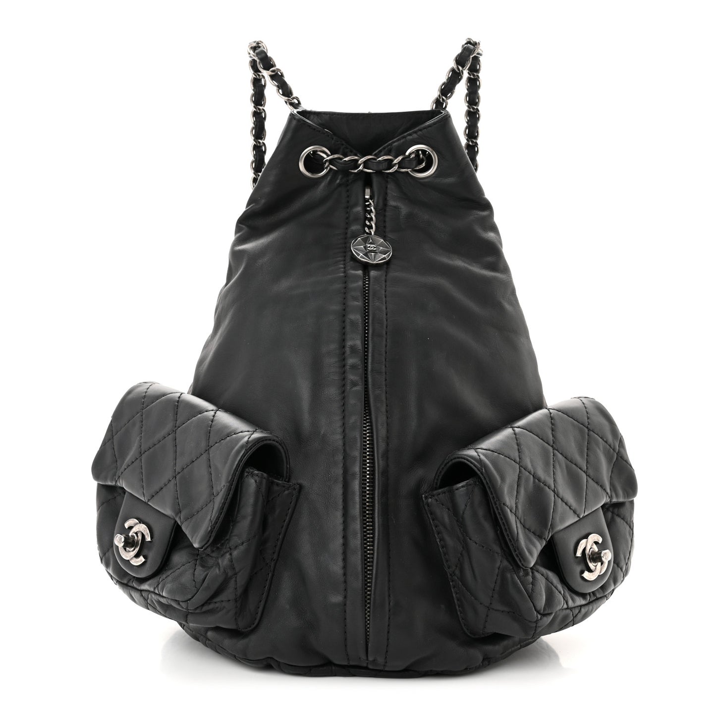Calfskin Large Backpack Is Back Black