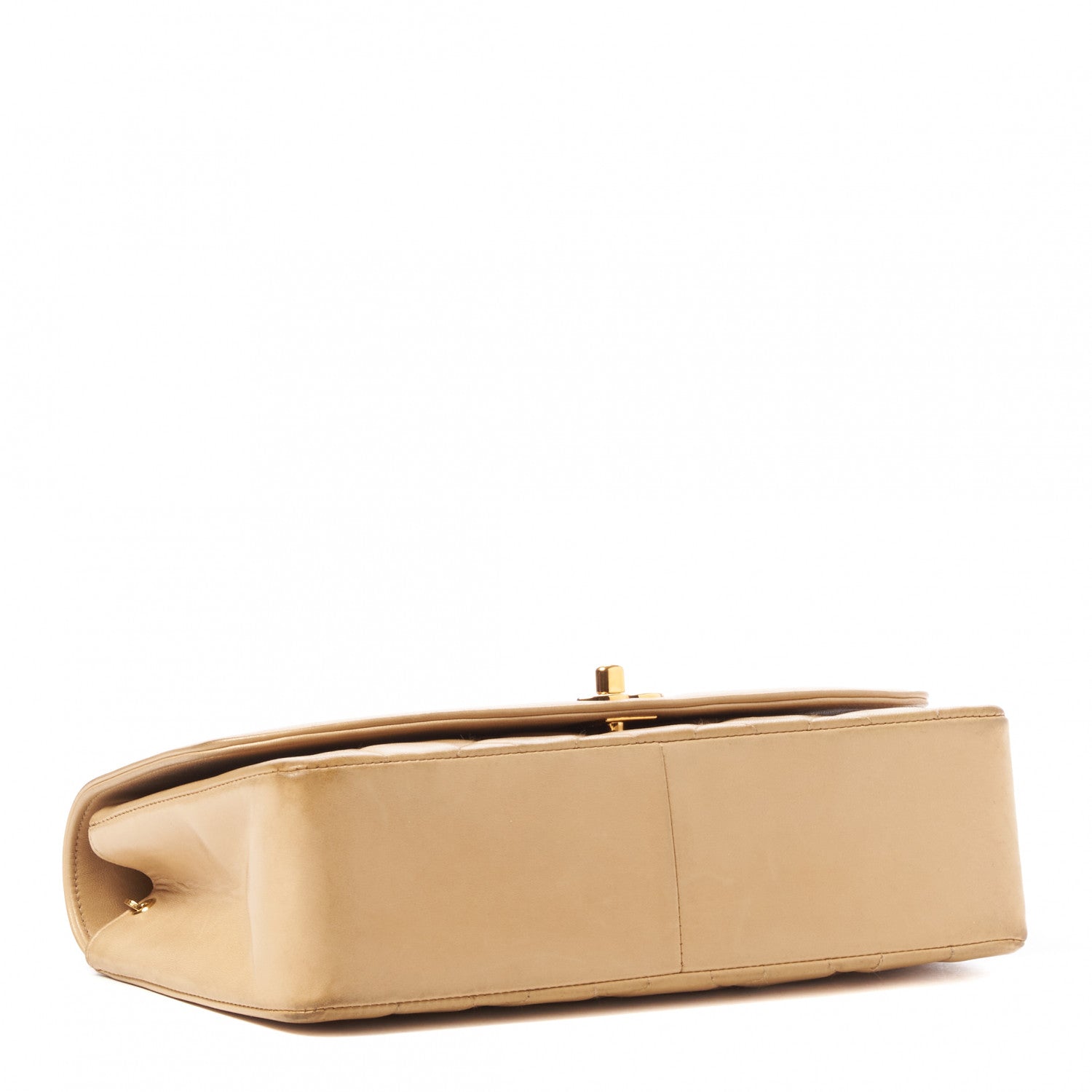 Chanel Lambskin Quilted Medium Single Flap Beige 3 of 9