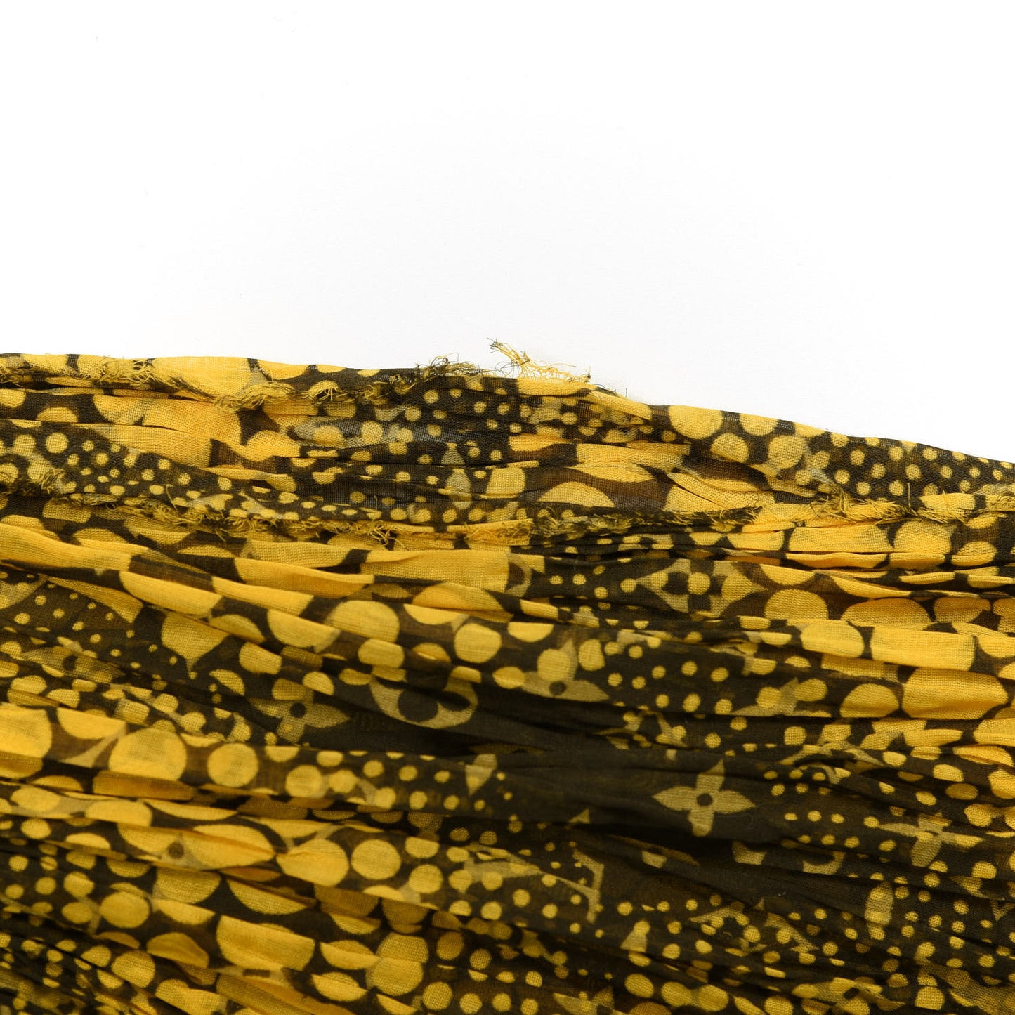 Cotton Monogram Kusama Infinity Dots Pareo Scarf Yellow