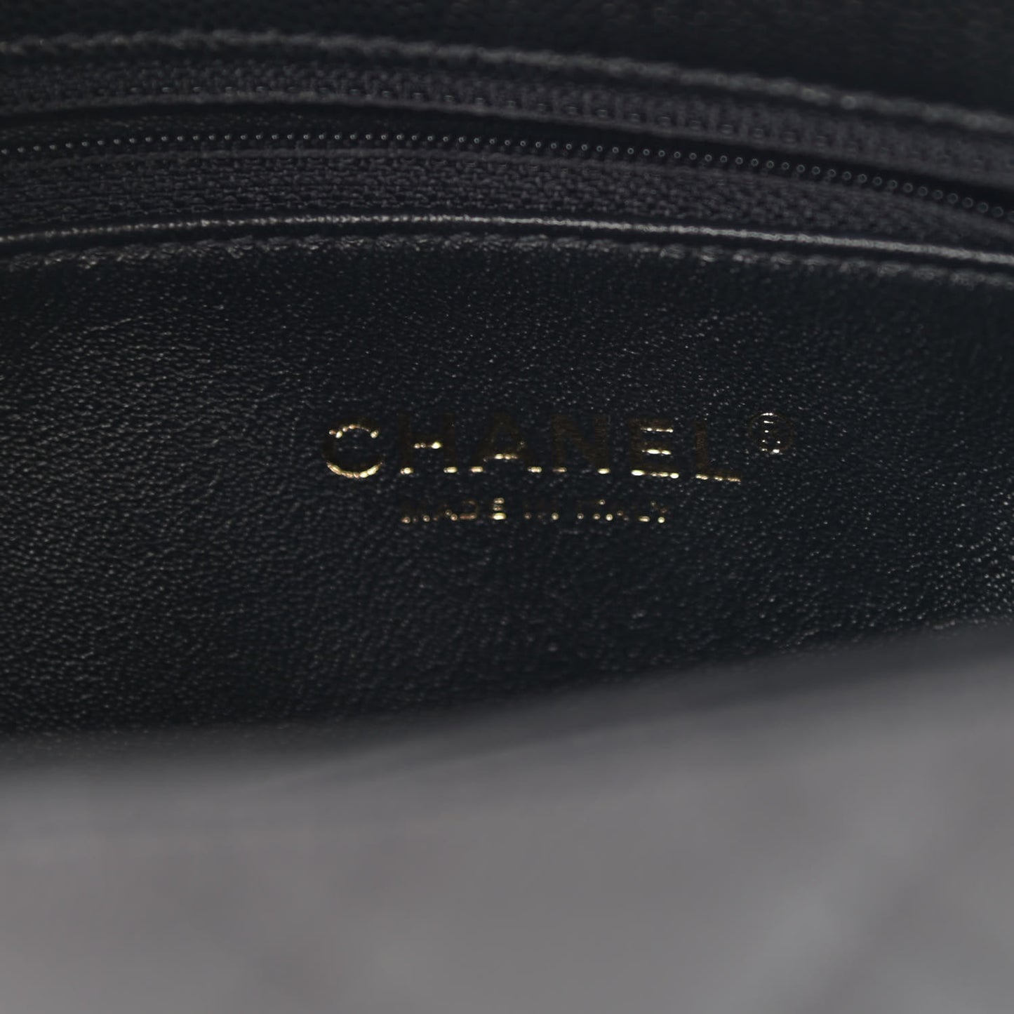 Caviar Lizard Embossed Quilted Mini Coco Handle Flap Black