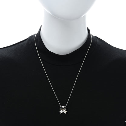 Tiffany Sterling Silver Ribbon Pendant Necklace 3 of 4