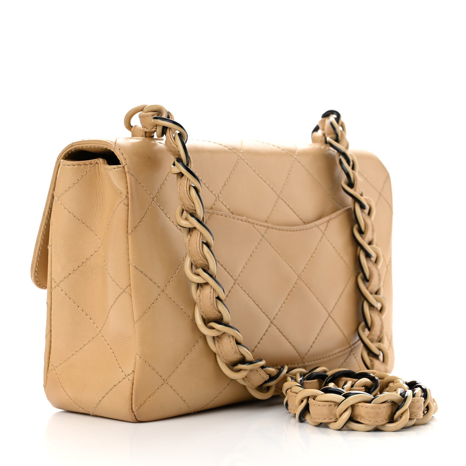 Chanel Lambskin Quilted Medium Single Flap Beige 3 of 15