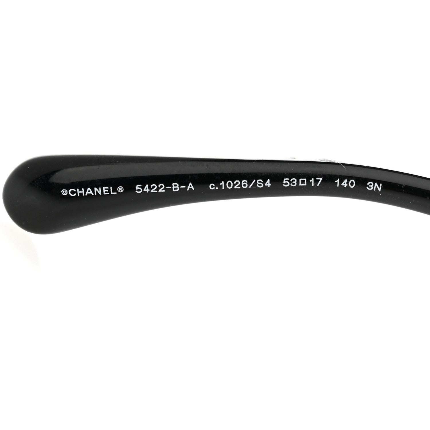 Chanel Acetate Strass Polarized Square Sunglasses 5422-B-A Black White 5 of 8