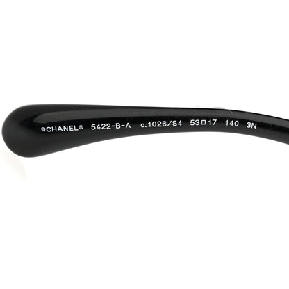 Chanel Acetate Strass Polarized Square Sunglasses 5422-B-A Black White 5 of 8