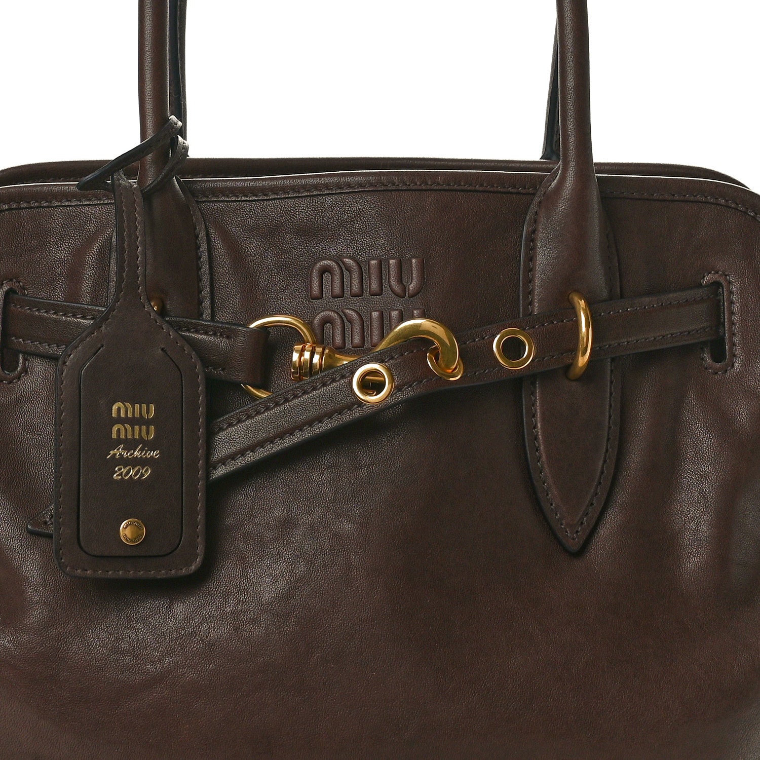 Miu Miu Nappa Medium Aventure Bag Radica 7 of 9