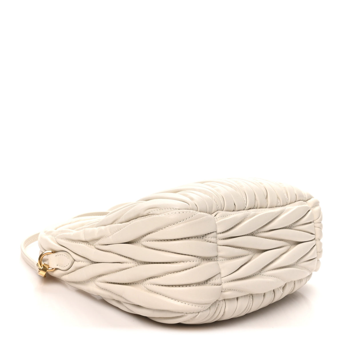 Miu Miu Nappa Matelasse Small Wander Hobo White 4 of 9