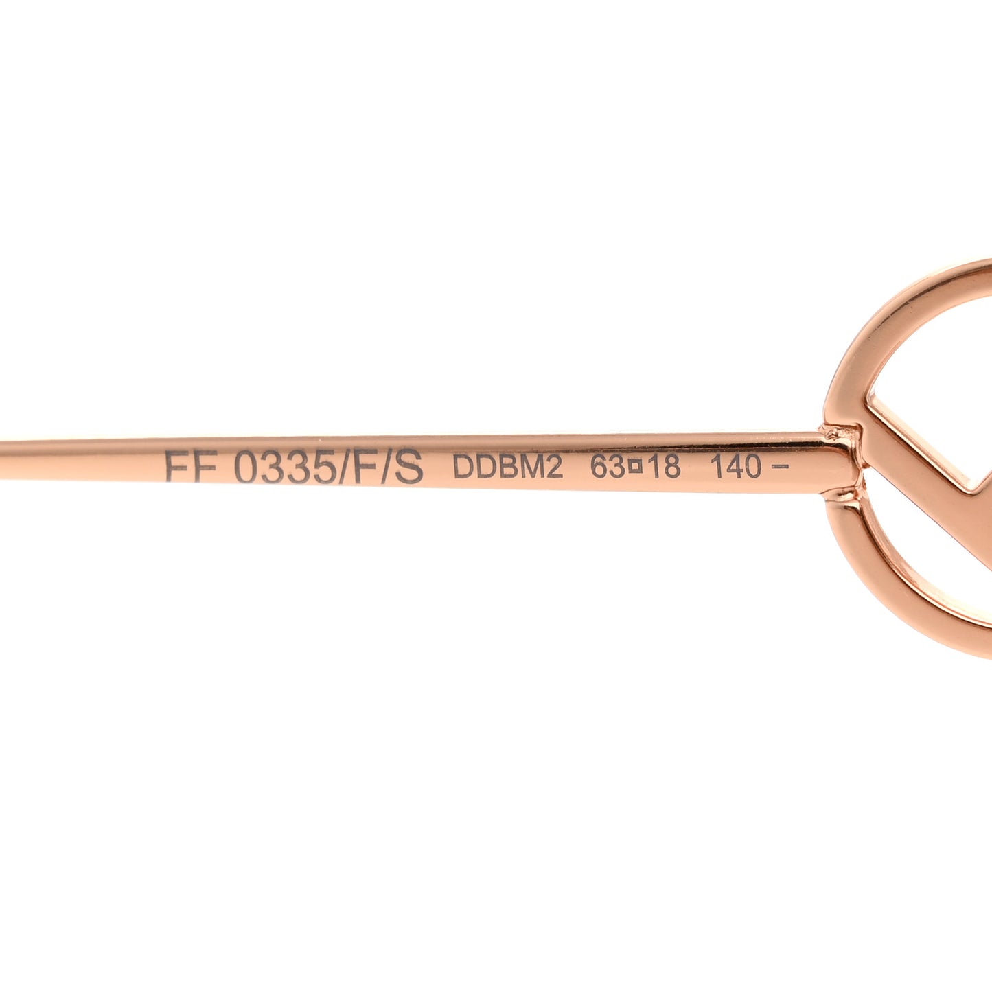 Metal F is Fendi Sunglasses FF 0335/F/S Gold