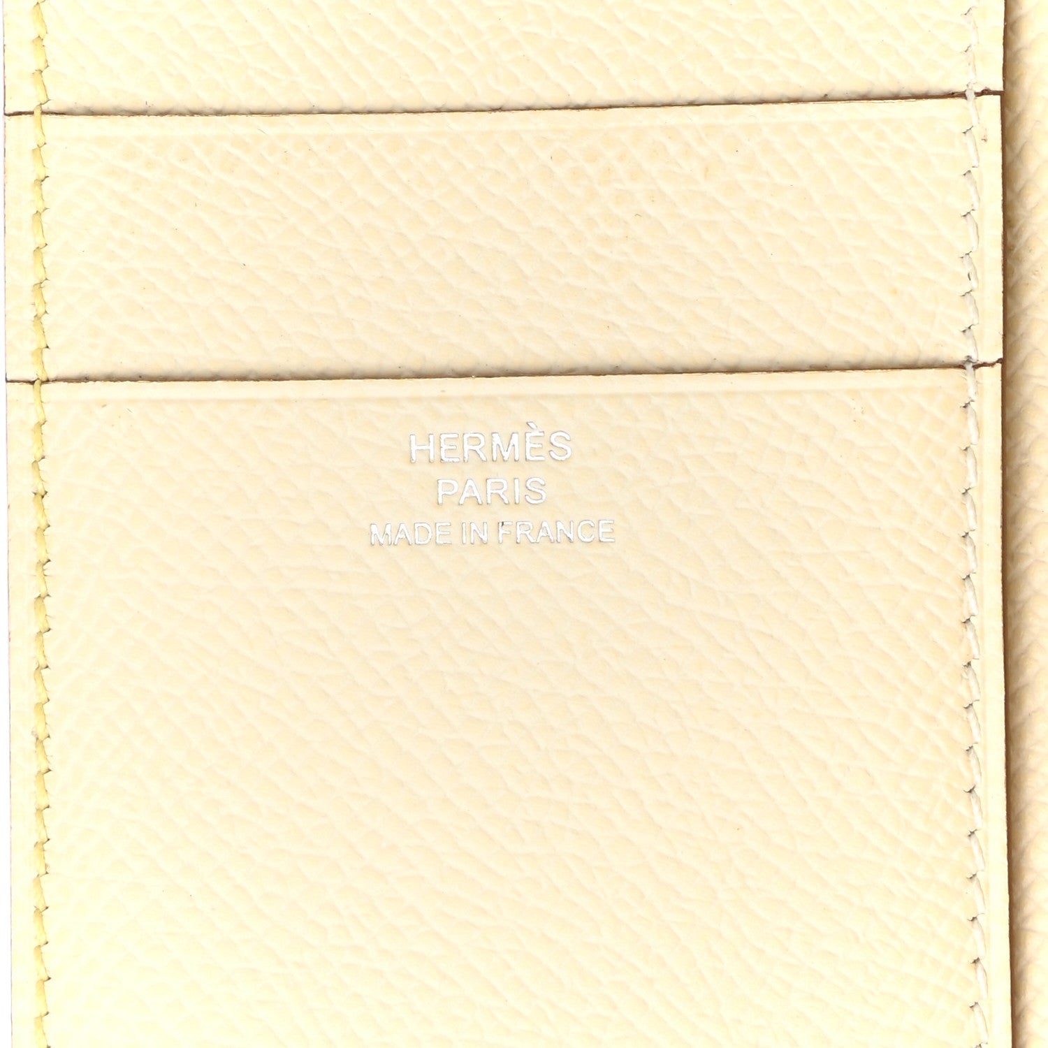 Hermes Epsom Verso Tri-Fold Bearn Compact Wallet Jaune Poussin Nata 7 of 9