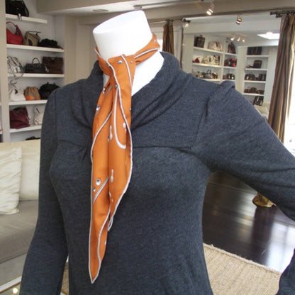 Hermes Silk Pointu Triangle Scarf Orange 2 of 7