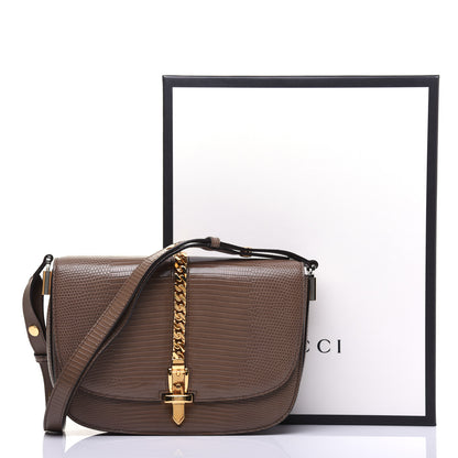 Gucci Lizard Small Sylvie 1969 Messenger Bag Taupe 18 of 18