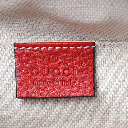 Gucci Pebbled Calfskin Mini Soho Chain Bag Tabasco Red 6 of 11